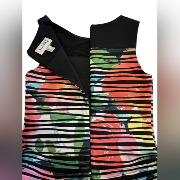 Joseph Ribkoff Mini Sleeveless Dress Floral Black/Multi Colour Size 4 EUC - Picture 6 of 8